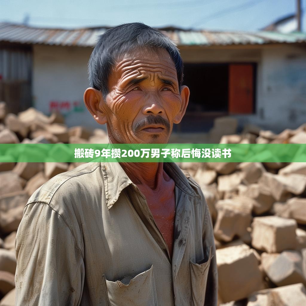搬砖九年攒下巨款的小张反思教育的重要性