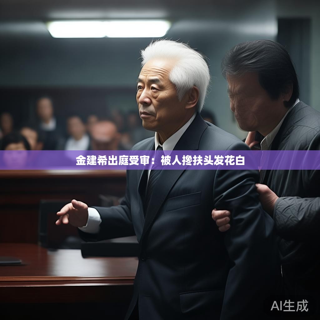 金建希出庭受审：被人搀扶头发花白