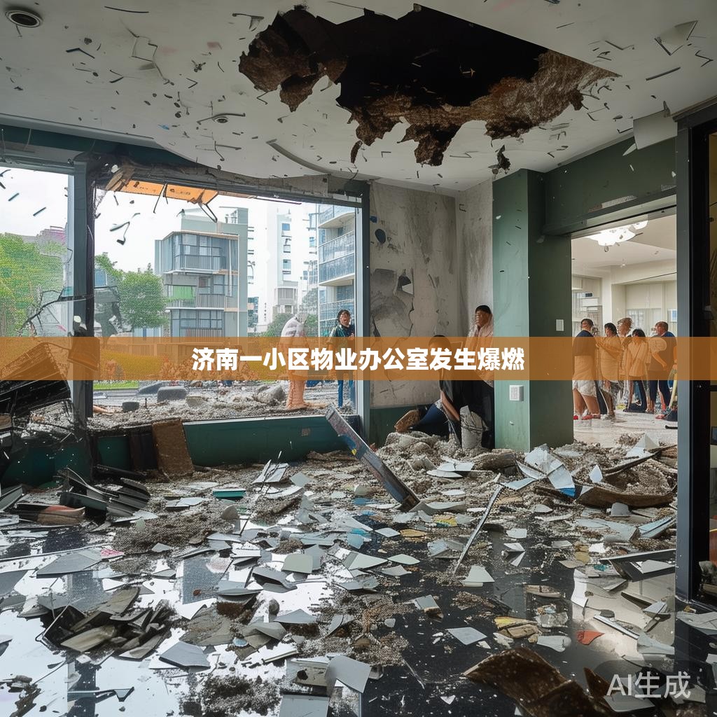 济南小区物业办公室爆燃现场