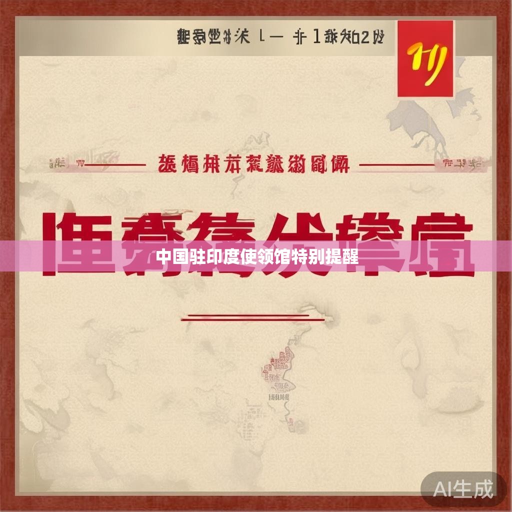 中国驻印度使领馆特别提醒