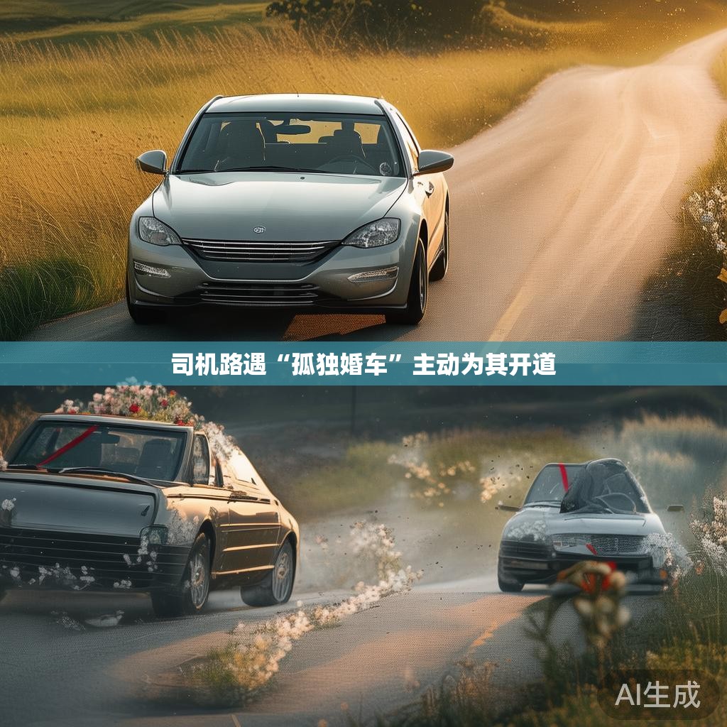司机路遇“孤独婚车”主动为其开道
