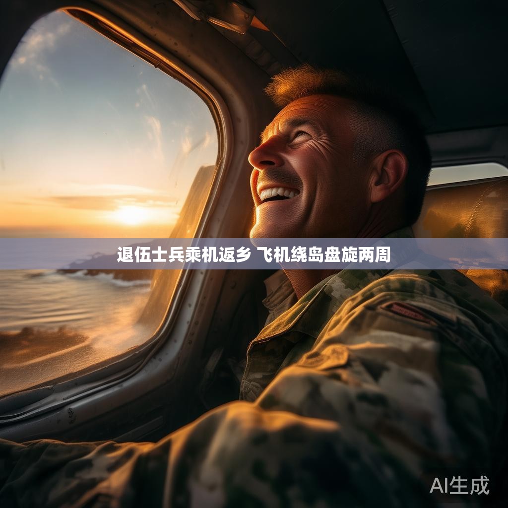 退伍士兵乘机返乡 飞机绕岛盘旋两周