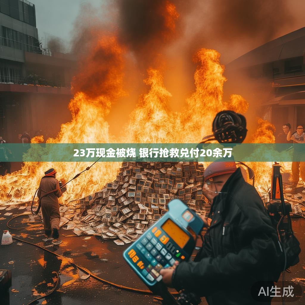 23万现金被烧 银行抢救兑付20余万